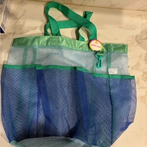 Blue & Green Mesh Tote Bag